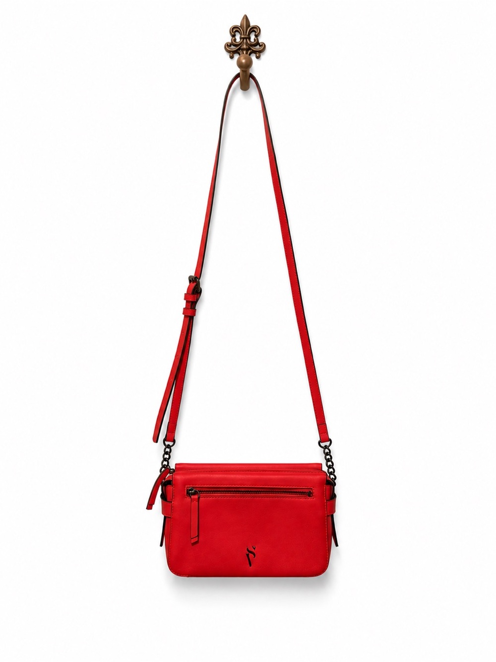 NWT Simply Vera Vera Wang Red Crossbody Bag Multi Compartment Adjustable Strap